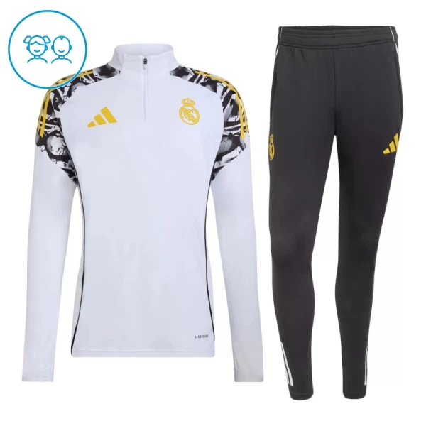 Real Madrid Träningströjasats Quarter-Zip Barn 2026/27 Vit