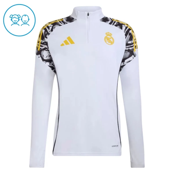 Real Madrid Träningströjasats Quarter-Zip Barn 2026/27 Vit