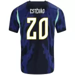 Brasilien Estevao 20 Fotbollströja Borta VM 2026