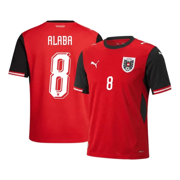 Österrike Alaba 8 Fotbollströja Hemma VM 2026