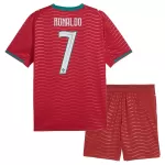Portugal Ronaldo 7 Fotbollströja Barn Hemma VM 2026