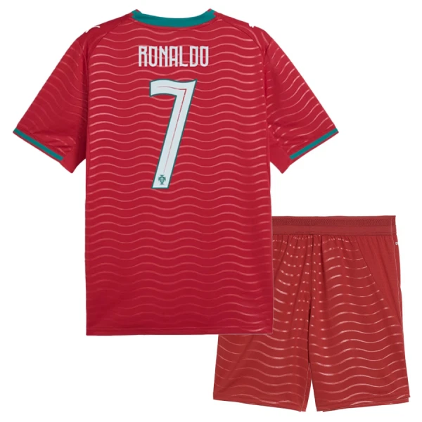 Portugal Ronaldo 7 Fotbollströja Barn Hemma VM 2026