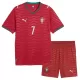 Portugal Ronaldo 7 Fotbollströja Barn Hemma VM 2026