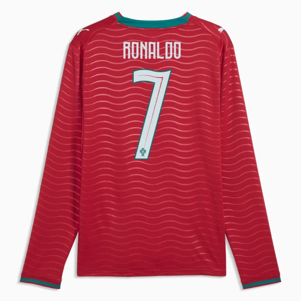 Portugal Ronaldo 7 Fotbollströja Hemma VM 2026 Långärmad