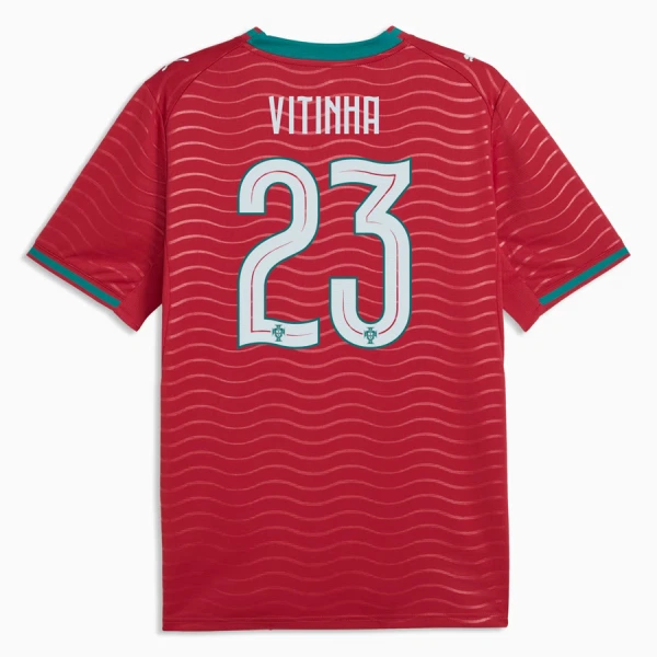 Portugal Vitinha 23 Fotbollströja Hemma VM 2026
