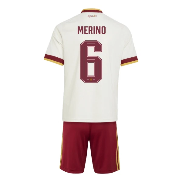 Spanien Merino 6 Fotbollströja Barn Borta VM 2026