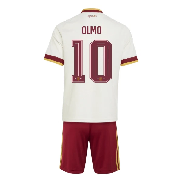 Spanien Olmo 10 Fotbollströja Barn Borta VM 2026