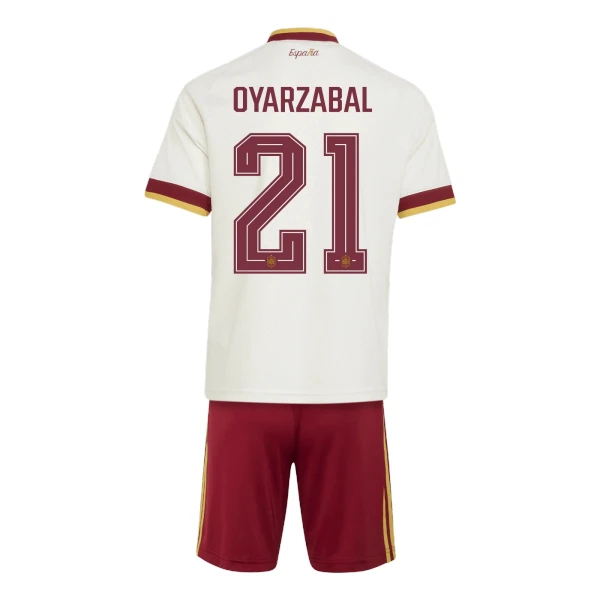 Spanien Oyarzabal 21 Fotbollströja Barn Borta VM 2026 Spanien Oyarzabal 21 Fotbollströja Barn Borta VM 2026