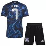 Argentina De Paul 7 Fotbollströja Barn Borta VM 2026