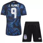 Argentina J. Alvarez 9 Fotbollströja Barn Borta VM 2026