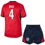 England Rice 4 Fotbollströja Barn Borta VM 2026