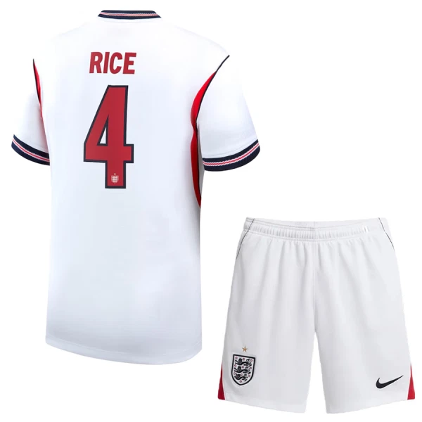 England Rice 4 Fotbollströja Barn Hemma VM 2026