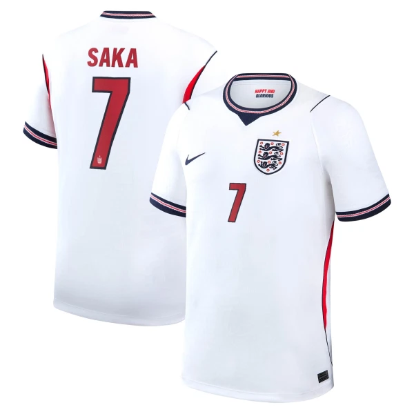 England Saka 7 Fotbollströja Hemma VM 2026 England Saka 7 Fotbollströja Hemma VM 2026