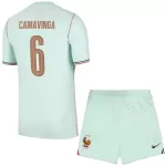 Frankrike Camavinga 6 Fotbollströja Barn Borta VM 2026