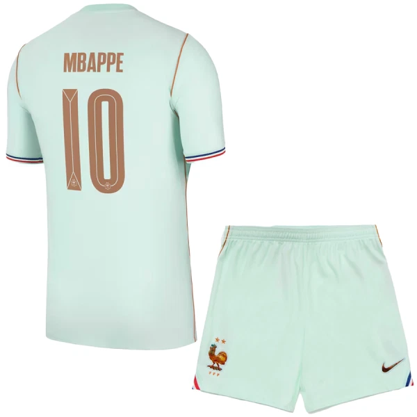 Frankrike Mbappé 10 Fotbollströja Barn Borta VM 2026