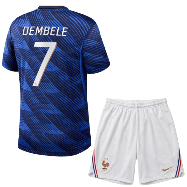 Frankrike O. Dembele 7 Fotbollströja Barn Hemma VM 2026 Frankrike O. Dembele 7 Fotbollströja Barn Hemma VM 2026