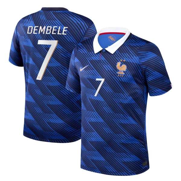 Frankrike O. Dembele 7 Fotbollströja Hemma VM 2026