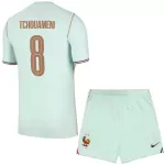 Frankrike Tchouaméni 8 Fotbollströja Barn Borta VM 2026
