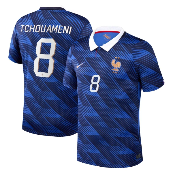 Frankrike Tchouaméni 8 Fotbollströja Hemma VM 2026