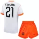Holland Frenkie de Jong 21 Fotbollströja Barn Borta VM 2026