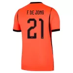 Holland Frenkie de Jong 21 Fotbollströja Hemma VM 2026