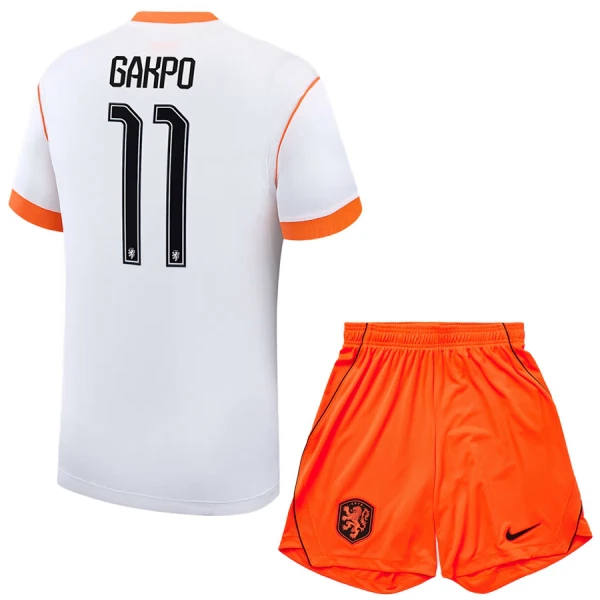 Holland Gakpo 11 Fotbollströja Barn Borta VM 2026