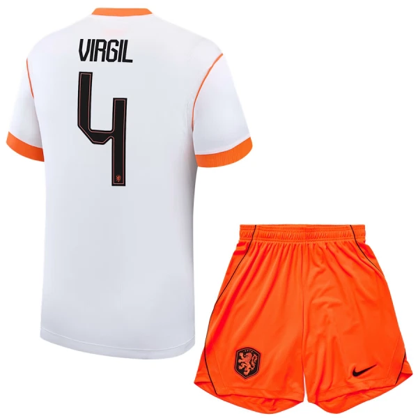 Holland Virgil 4 Fotbollströja Barn Borta VM 2026