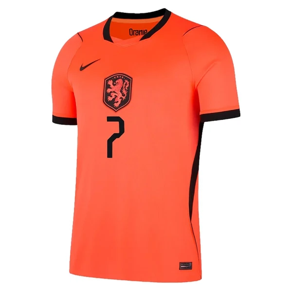 Holland Xavi 7 Fotbollströja Hemma VM 2026