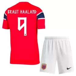 Norge Haaland 9 Fotbollströja Barn Hemma VM 2026
