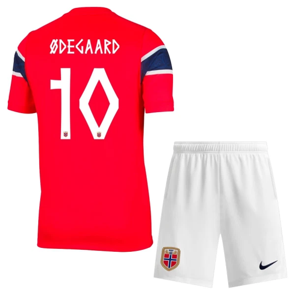 Norge Ødegaard 10 Fotbollströja Barn Hemma VM 2026 Norge Ødegaard 10 Fotbollströja Barn Hemma VM 2026