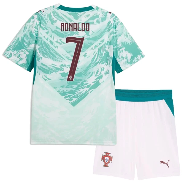 Portugal Ronaldo 7 Fotbollströja Barn Borta VM 2026