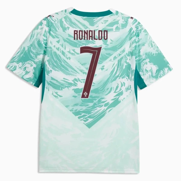 Portugal Ronaldo 7 Fotbollströja Barn Borta VM 2026