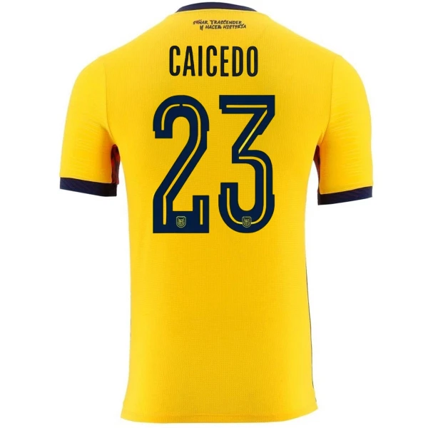 Ecuador Caicedo 23 Fotbollströja Hemma VM 2026 Ecuador Caicedo 23 Fotbollströja Hemma VM 2026