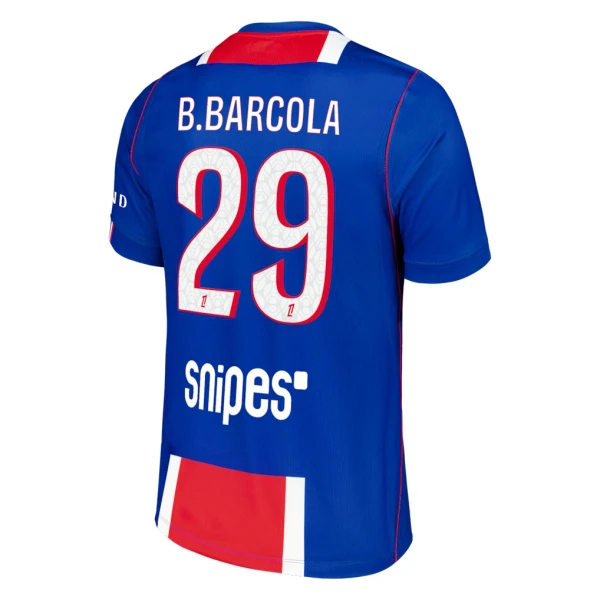 Paris Saint-Germain Bradley Barcola 29 Fotbollströja Barn Hemma 2026/27