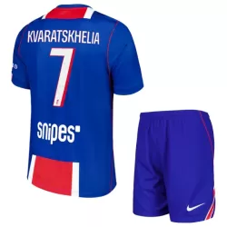 Paris Saint-Germain Kvaratskhelia 7 Fotbollströja Barn Hemma 2026/27