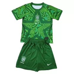 Brasilien Målvakt Fotbollströja Barn Hemma VM 2026 Grön