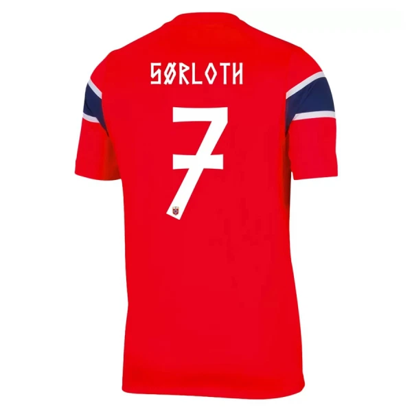Norge Sorloth 7 Fotbollströja Hemma VM 2026 Norge Sorloth 7 Fotbollströja Hemma VM 2026