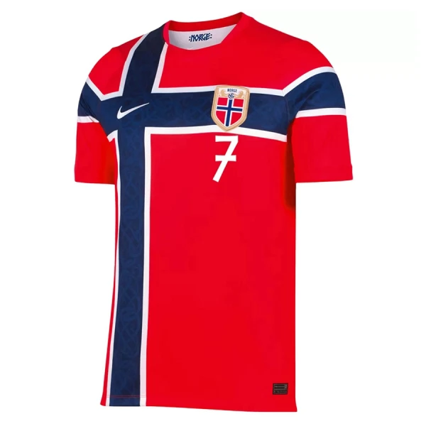 Norge Sorloth 7 Fotbollströja Hemma VM 2026