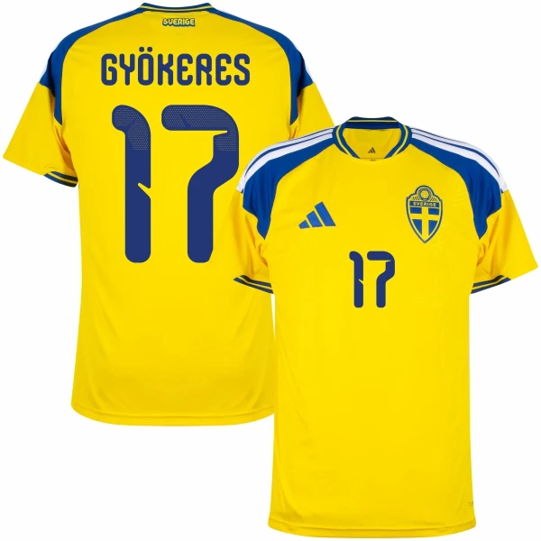 Sverige Gyokeres 17 Fotbollströja Hemma VM 2026
