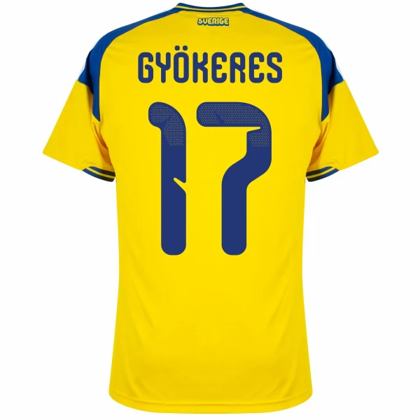 Sverige Gyokeres 17 Fotbollströja Hemma VM 2026