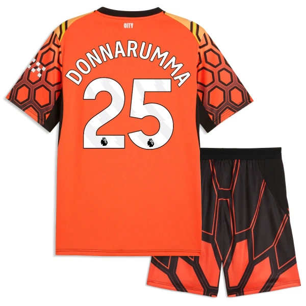Manchester City Donnarumma 25 Målvakt Fotbollströja Barn Tredje 2026/27 Orange