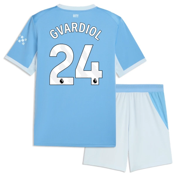 Manchester City Gvardiol 24 Fotbollströja Barn Hemma 2026/27 Manchester City Gvardiol 24 Fotbollströja Barn Hemma 2026/27