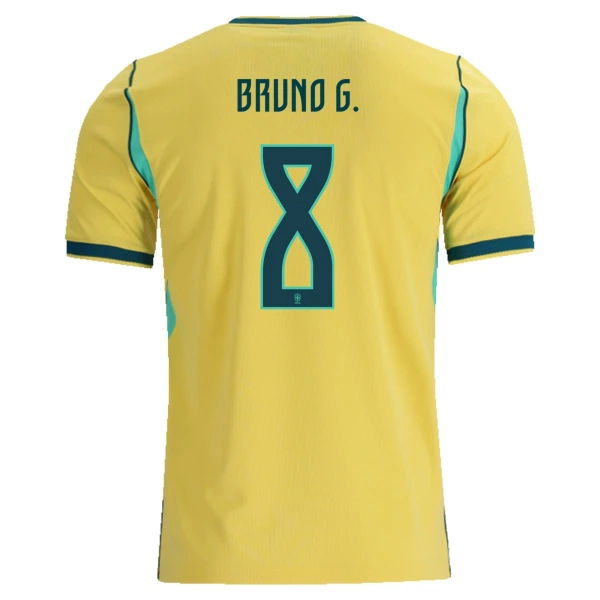 Brasilien Bruno Guimaraes 8 Fotbollströja Hemma VM 2026 Brasilien Bruno Guimaraes 8 Fotbollströja Hemma VM 2026