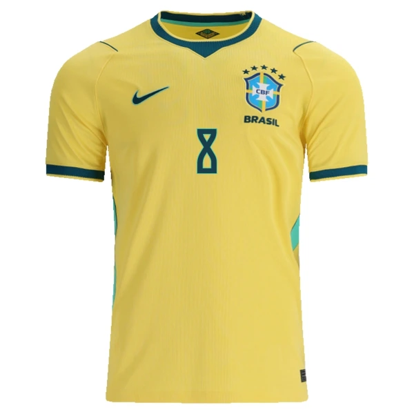 Brasilien Bruno Guimaraes 8 Fotbollströja Hemma VM 2026