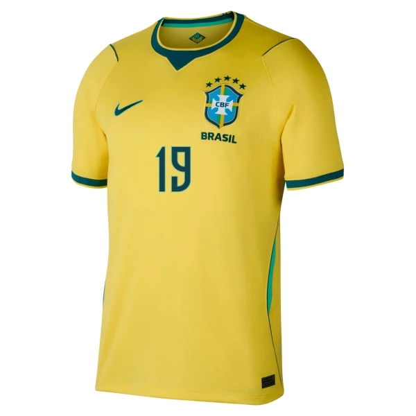 Brasilien Endrick 19 Fotbollströja Hemma VM 2026