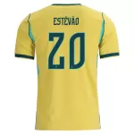 Brasilien Estevao 20 Fotbollströja Hemma VM 2026