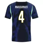 Brasilien Marquinhos 4 Fotbollströja Borta VM 2026