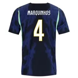 Brasilien Marquinhos 4 Fotbollströja Borta VM 2026 Brasilien Marquinhos 4 Fotbollströja Borta VM 2026
