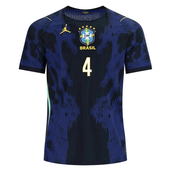 Brasilien Marquinhos 4 Fotbollströja Borta VM 2026