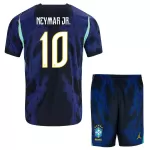 Brasilien Neymar JR 10 Fotbollströja Barn Borta VM 2026